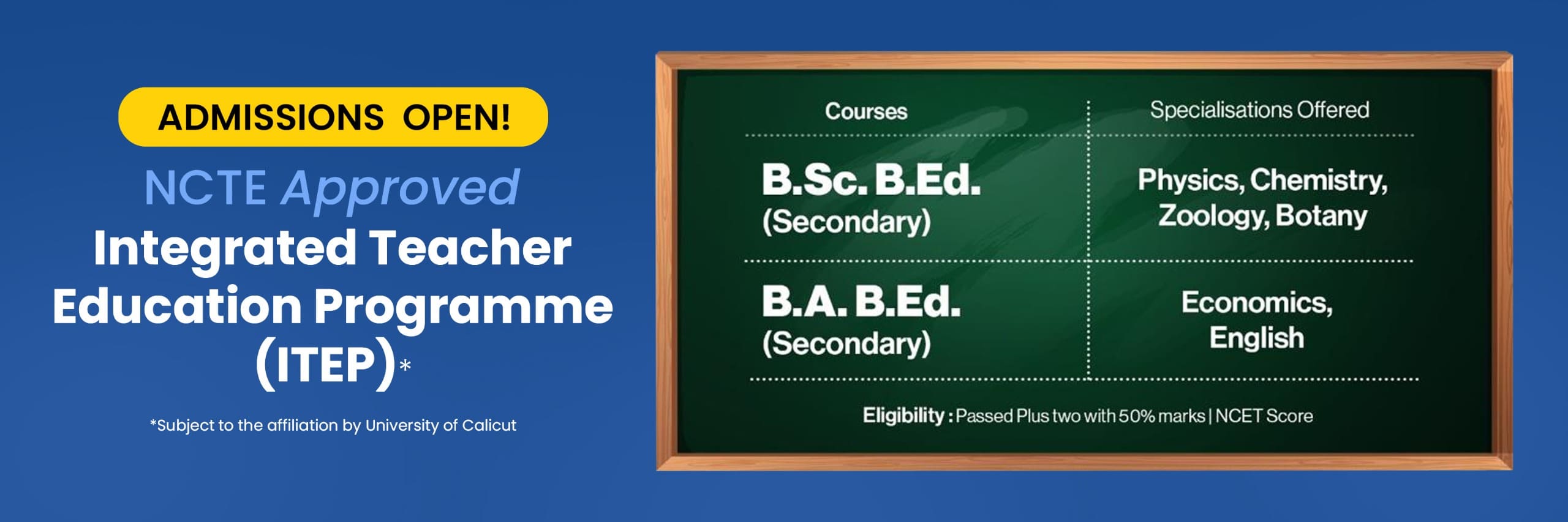 The Integrated Teacher Education Programme (ITEP) is a four-year undergraduate programme introduced by the National Council for Teacher Education (NCTE) programmes in safi institute of advanced study